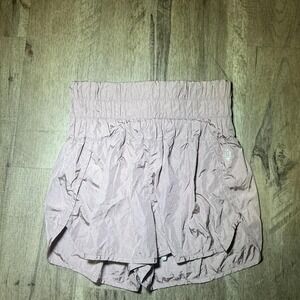 Pink and white sportswear shorts